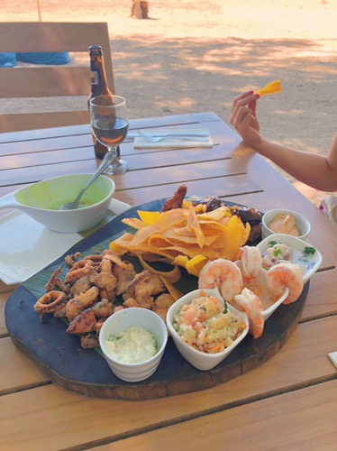 lunch at panga's beach club tamarindo