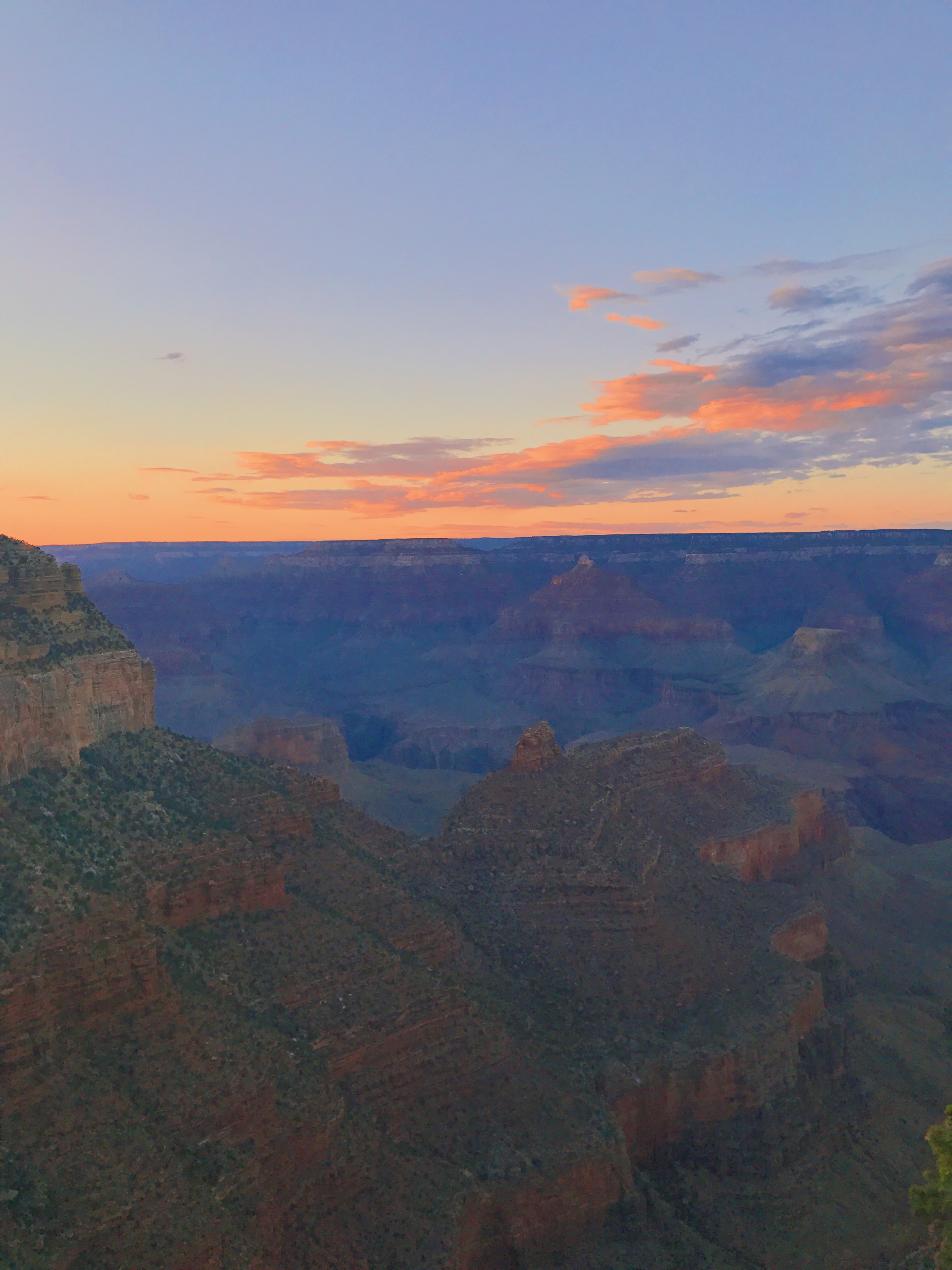 sunset at the Grand Canyon