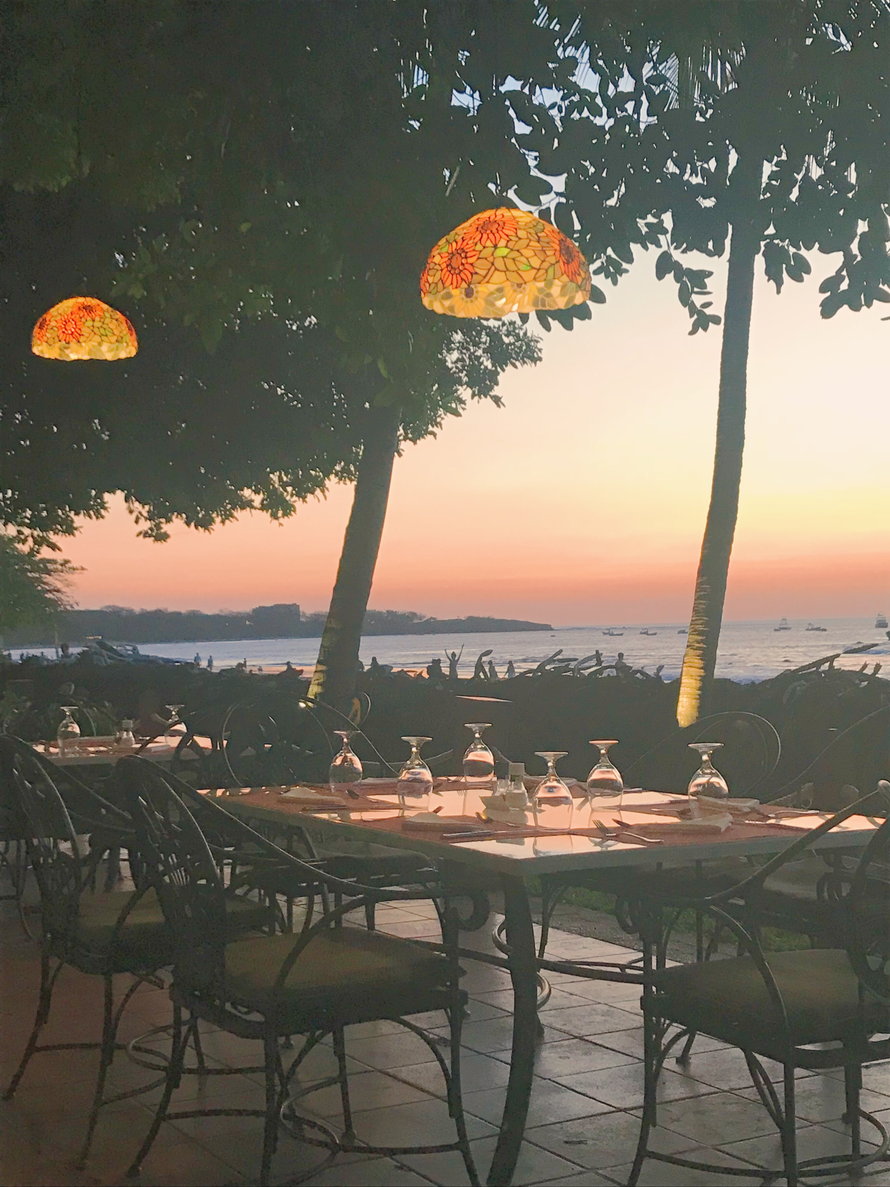 watching the sunset from matapalo tamarindo beach