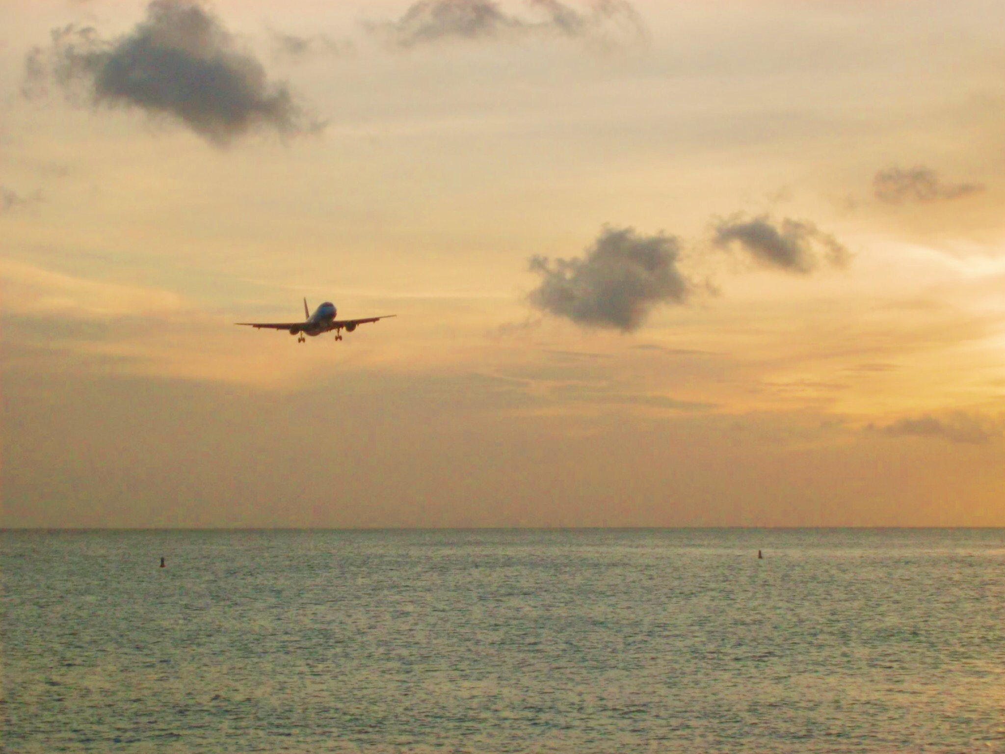 Watching Planes land at SXM from Sunset Beach in St Maarten