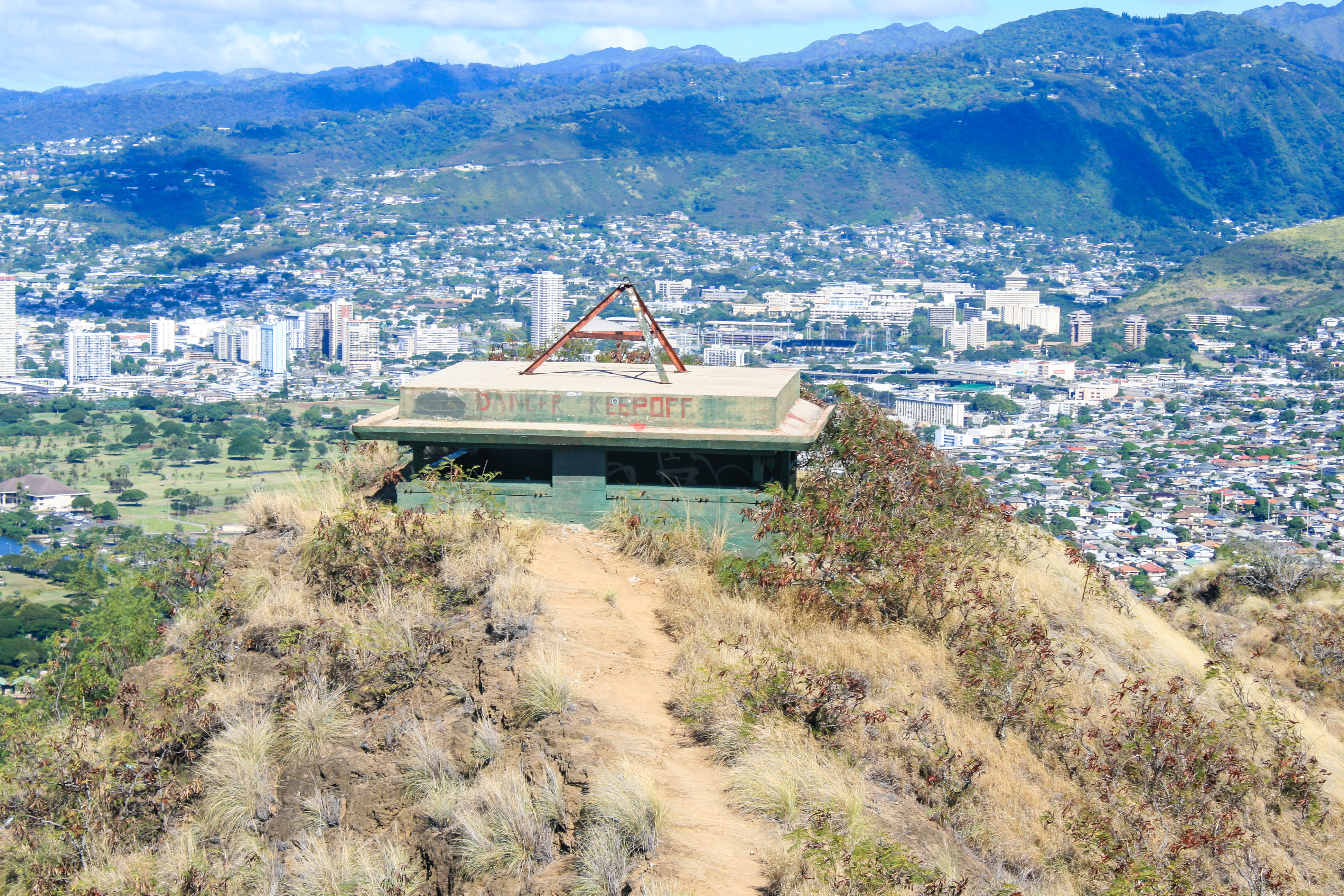 pillbox on top of diamond head