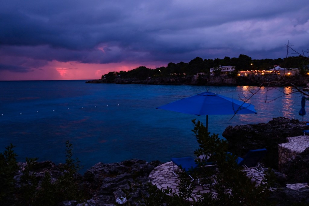 sunset at the rockhouse hotel