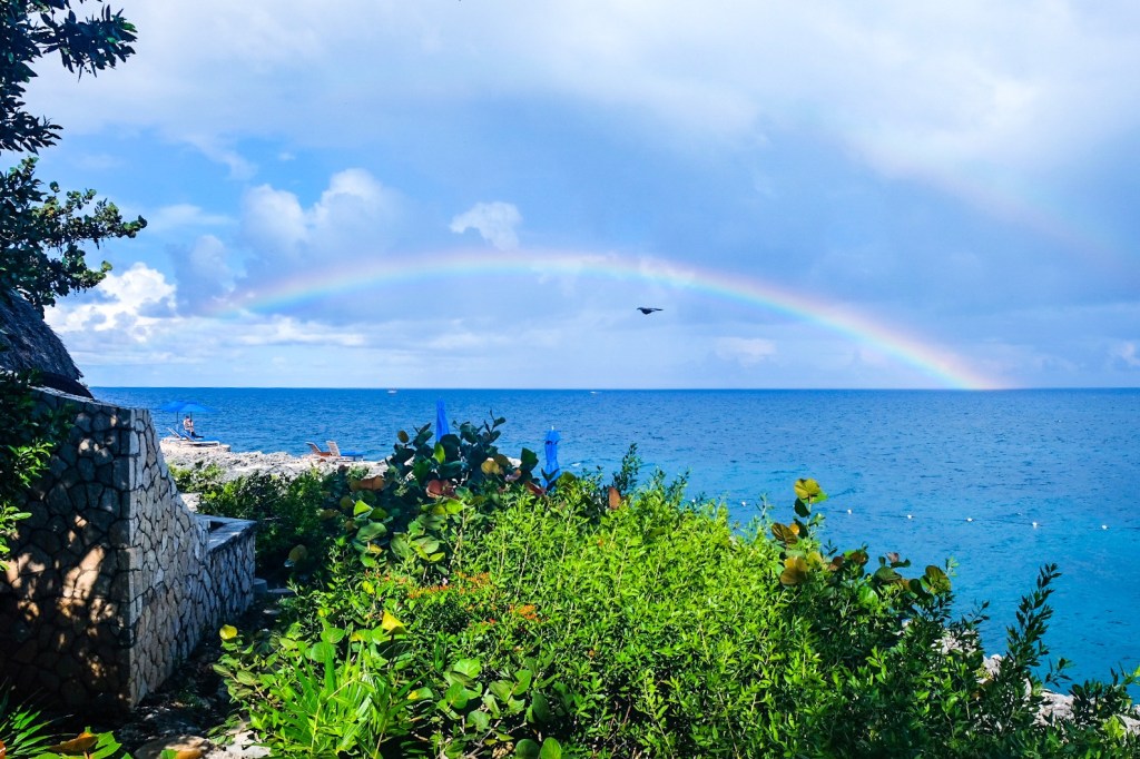 double rainbow at the rockhouse hotel