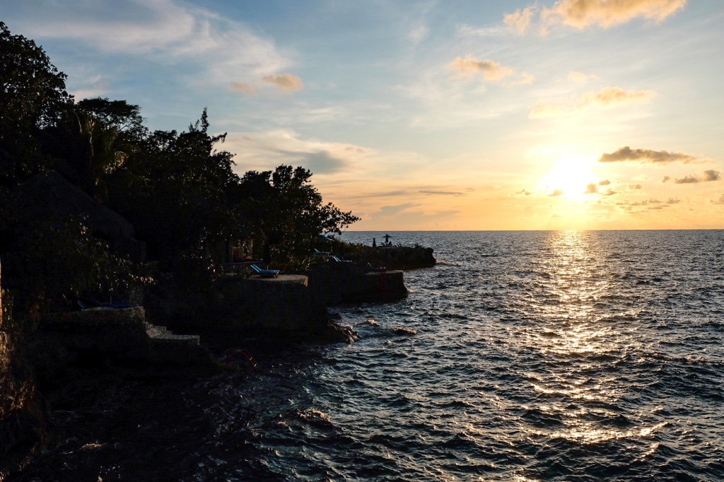 sunset at the rockhouse hotel