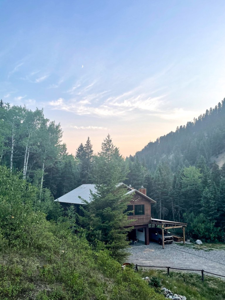 sunset over the gallatin canyon